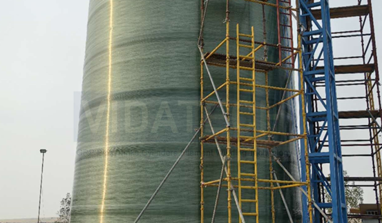 GRP FRP Fiberglass Vertical Tank Engineering based on Filament Winding Processing